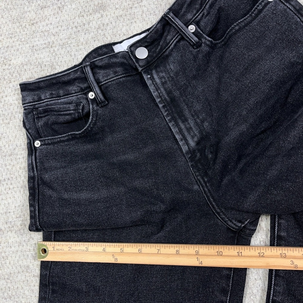 Dear John Jeans Women 30 Black Flared Wide Leg High Rise Frayed - Picture 7 of 13